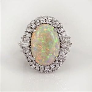 New Fire Opal 925 Silver Ladies Ring